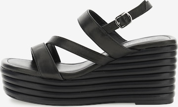 CAFè NOIR Sandale in Schwarz: Vorderseite