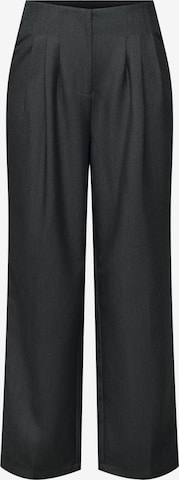 JDY Wide leg Pleat-Front Pants 'Cherry' in Grey: front