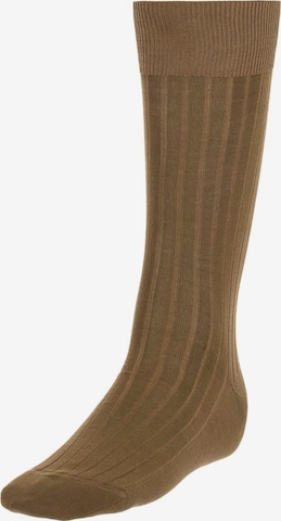 Chaussettes 'Lisle' Boggi Milano en gris : devant