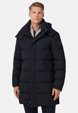 Boggi Milano Winter Coat in Blue: front