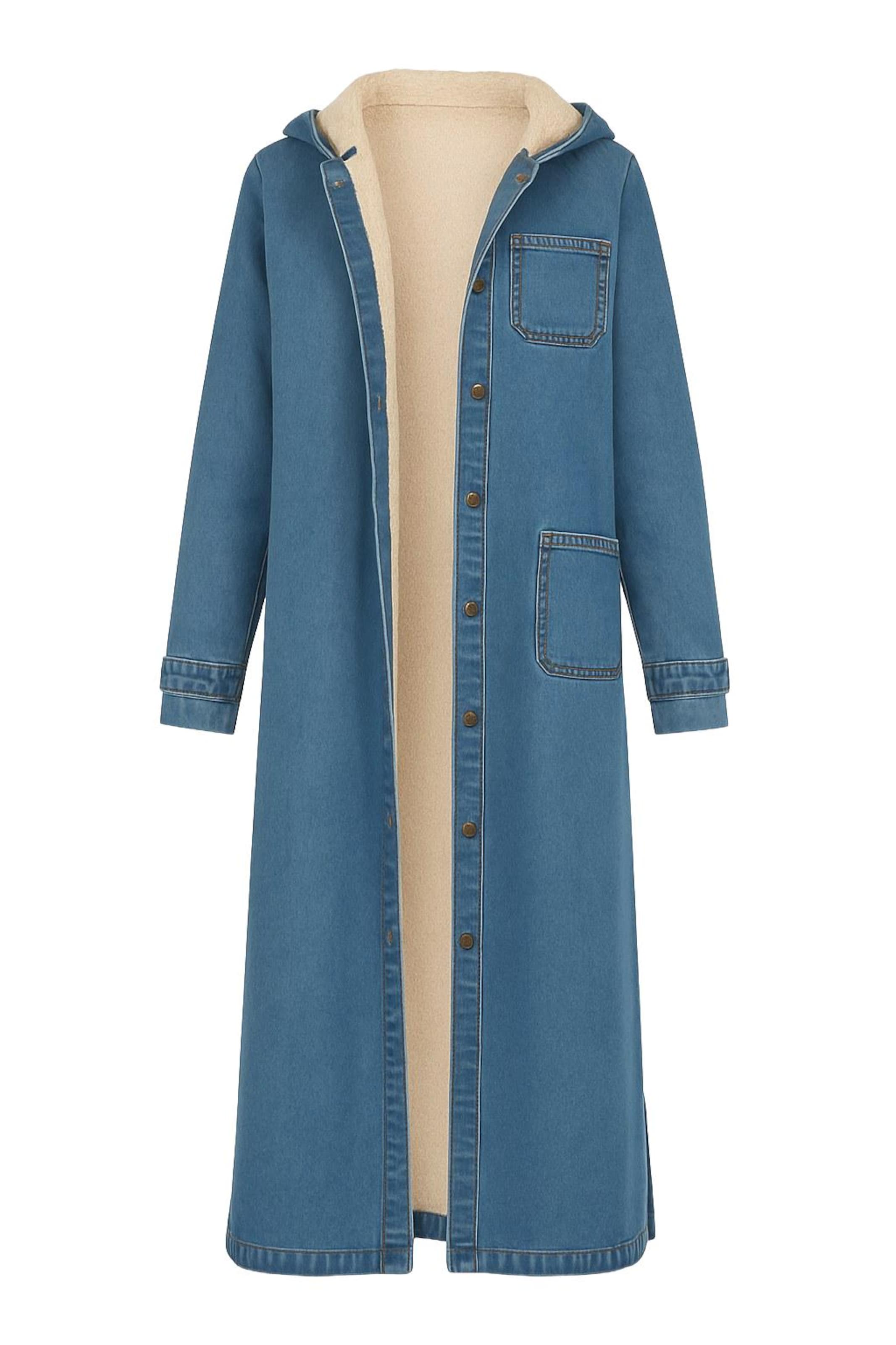 MODAMIHRAM Mantel in Blau: Vorderseite