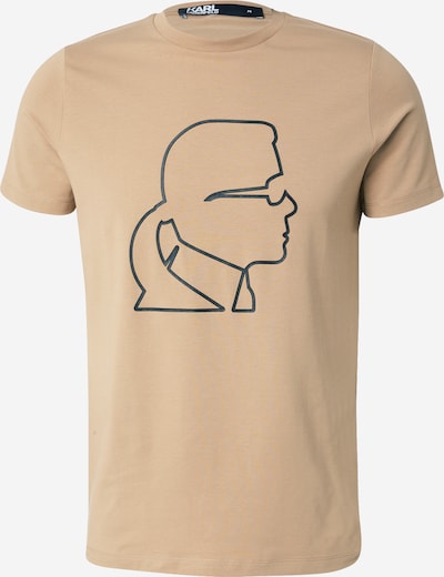 Marškinėliai iš Karl Lagerfeld, spalva – smėlio / juoda, Prekių apžvalga