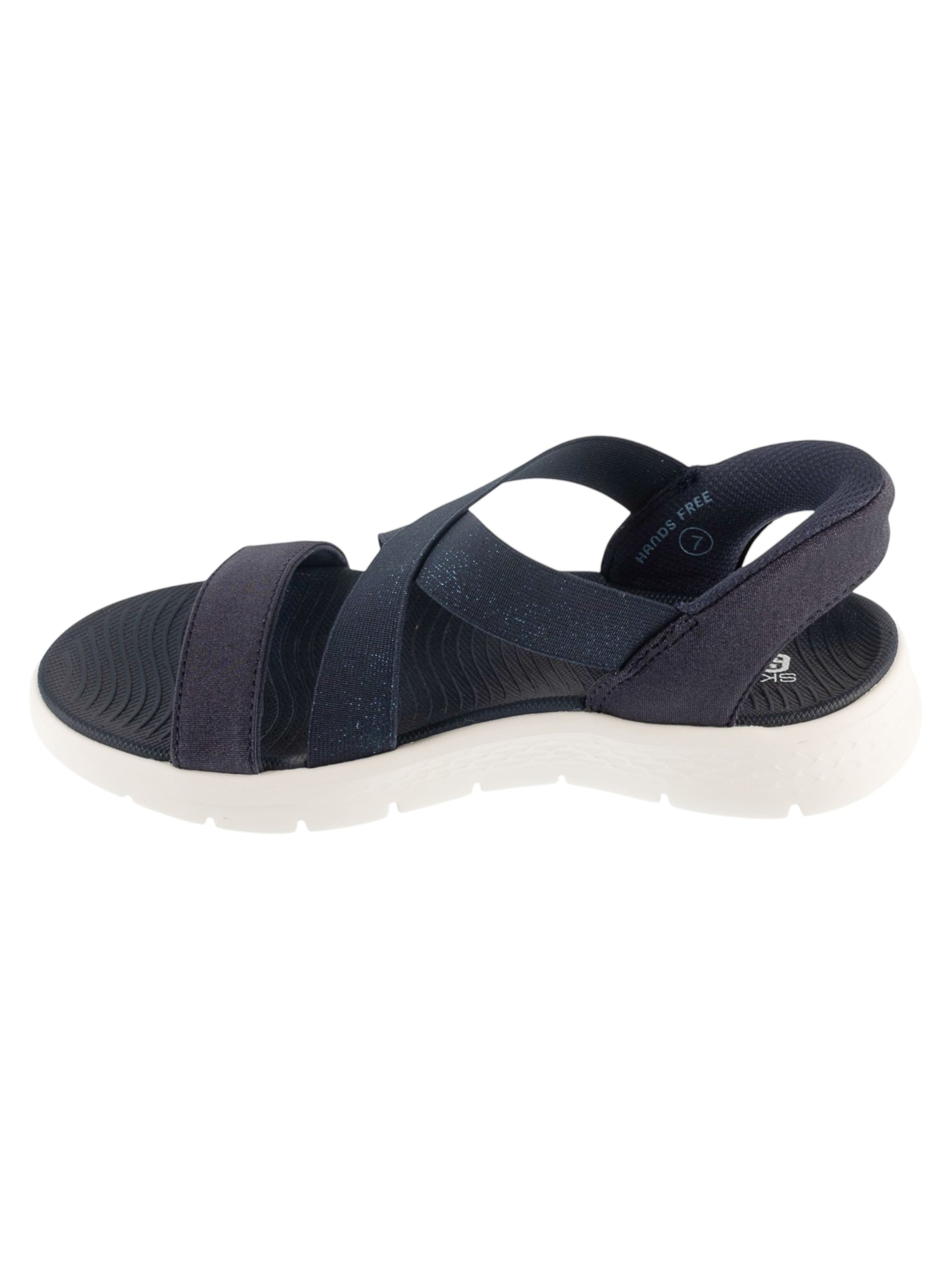 SKECHERS Sandaal 'Skechers Slip-Ins: Go Walk Flex Sandal - Glimmer Up' in Blauw