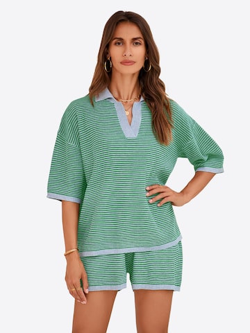 Costum cu pantaloni de la Imily Bela pe verde: față