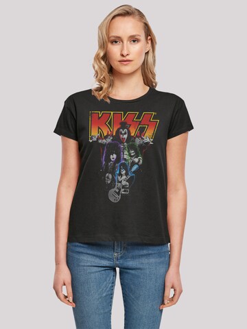 T-shirt 'Kiss Neon Band' F4NT4STIC en noir : devant
