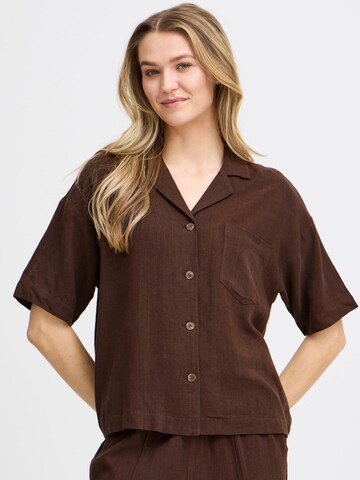 Fransa Blouse ' Atel ' in Brown: front