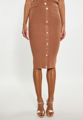 faina Skirt in Brown: front