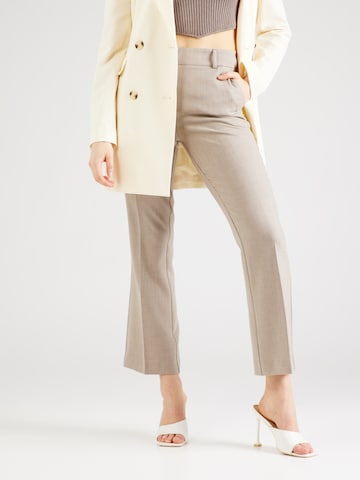 évasé Pantalon à plis 'Clara' FIVEUNITS en beige : devant