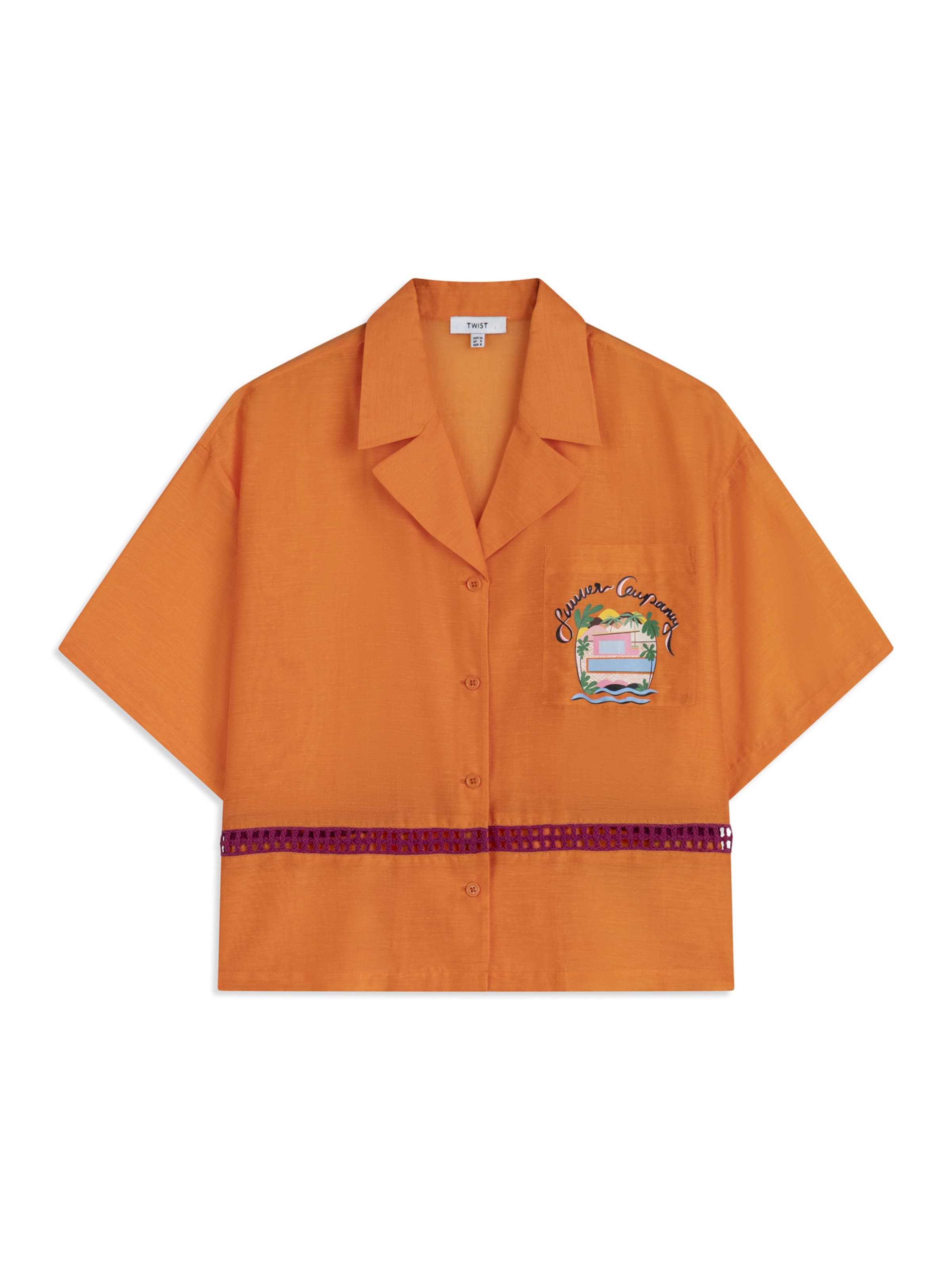 Twist Bluse in Orange: Vorderseite