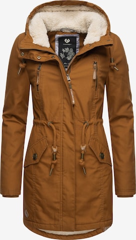 Ragwear Winterparka 'Elsie' in Bruin: voorkant