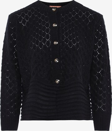 NALLY Knit Cardigan in Black: front