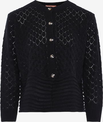 NALLY Knit Cardigan in Black: front