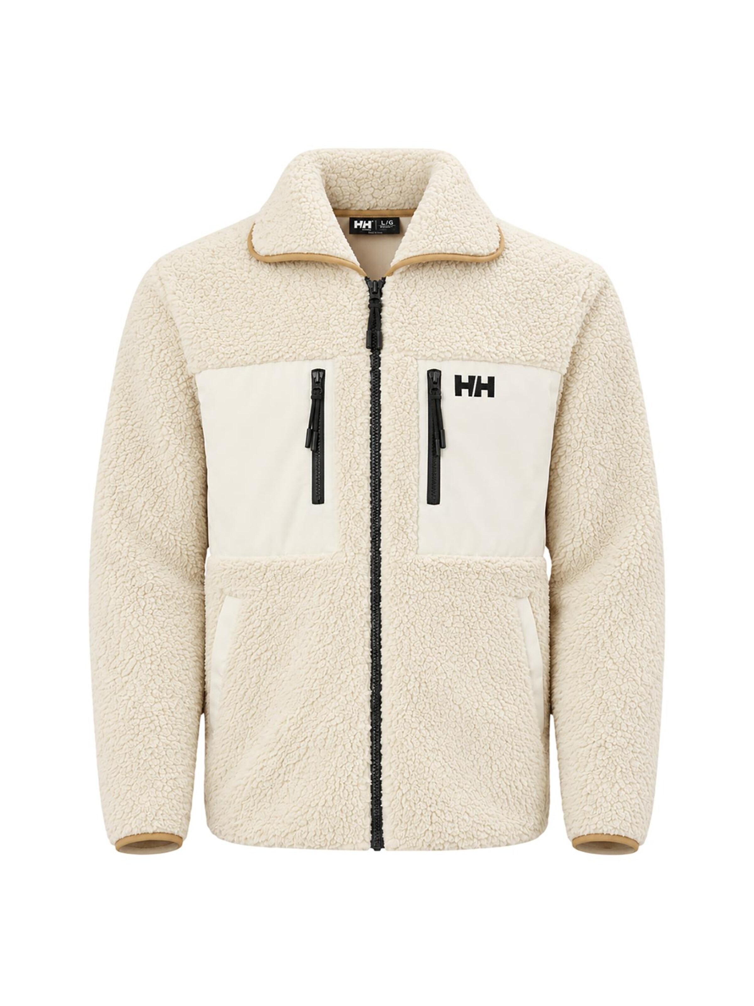 HELLY HANSEN Fleece Jacket 'Moonlit Pile' in Beige: front