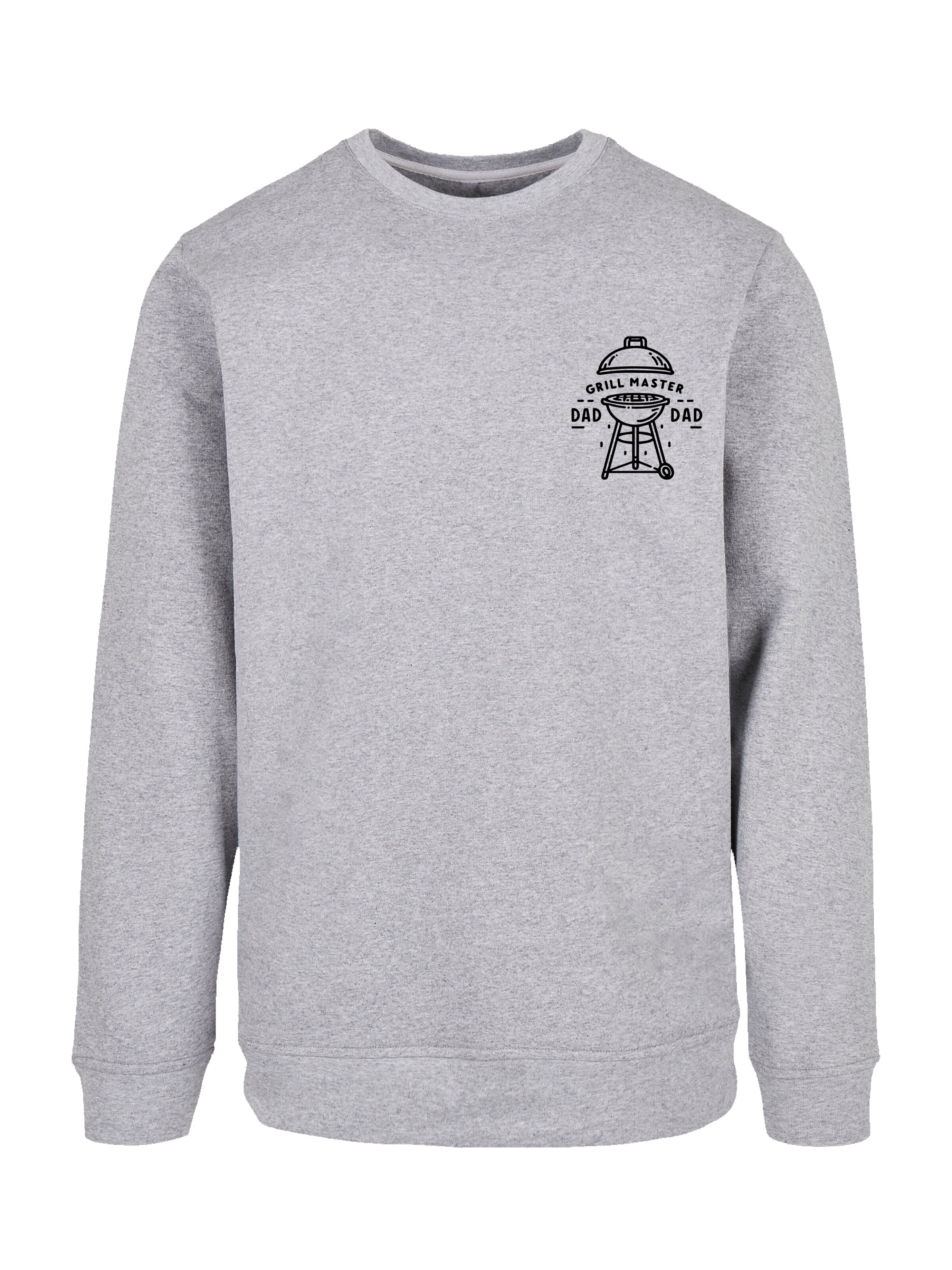 Sweat-shirt 'Vatertag Grill Master für BBQ-Väter' F4NT4STIC en gris : devant