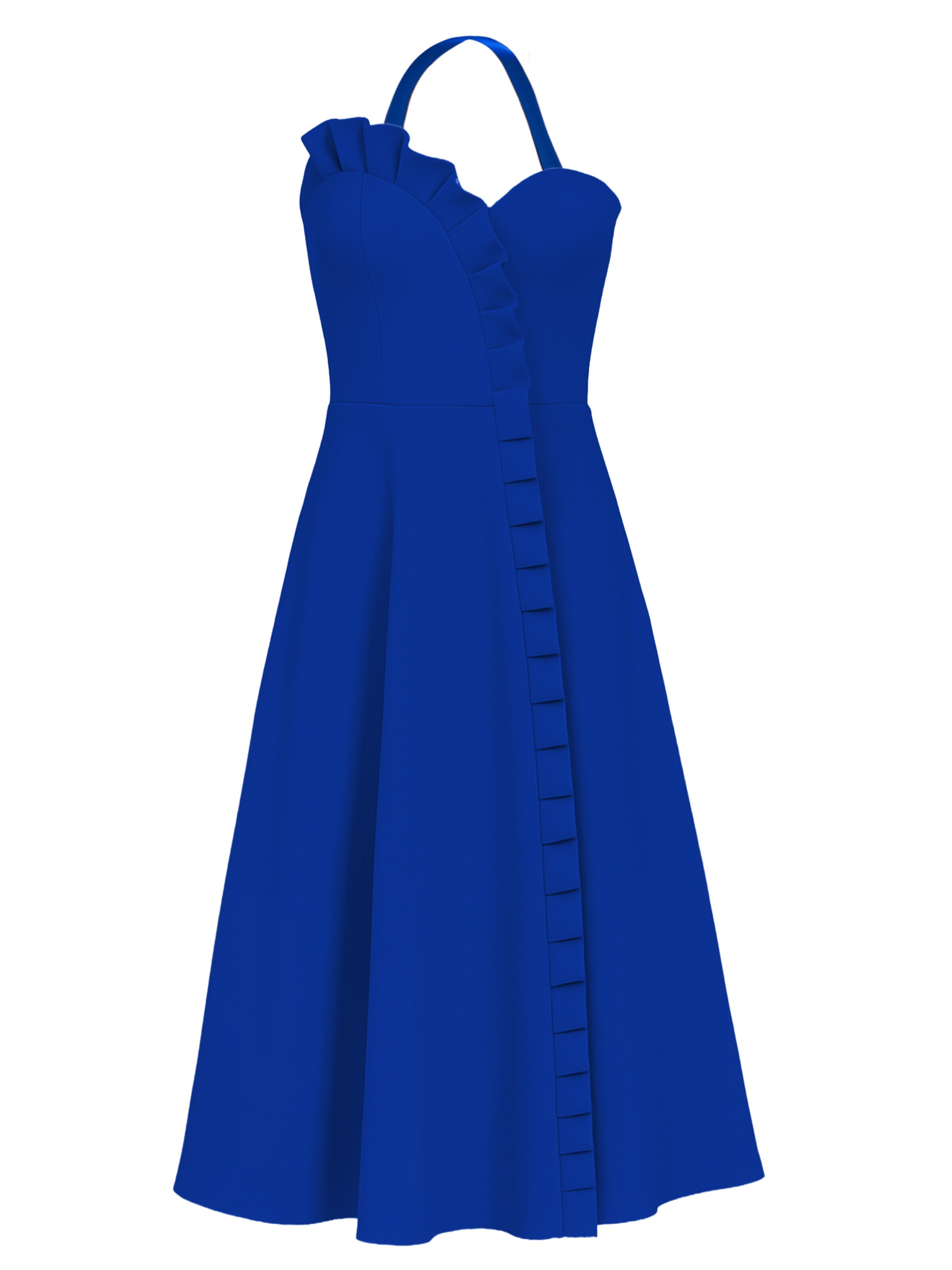 Robe GODDIVA en bleu : devant