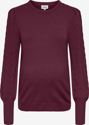 Pull-over 'OLMMatti' Only Maternity en violet : devant