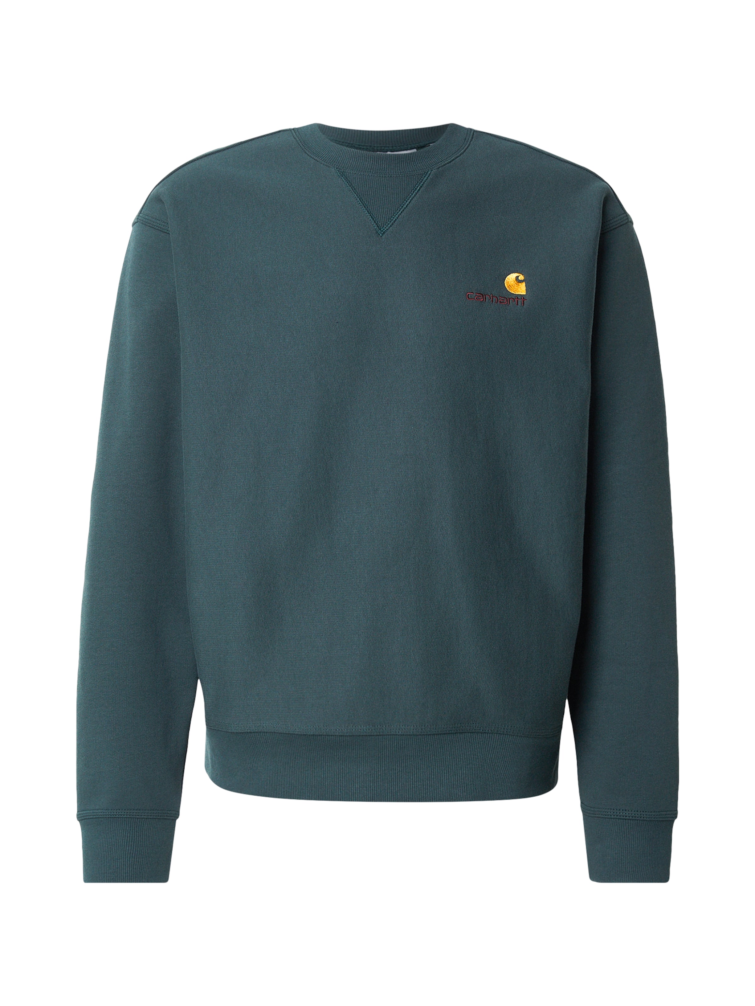 Carhartt WIP Sweatshirt 'American Script' in Green: front