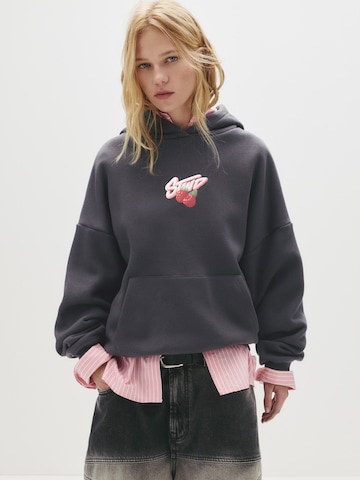 Sweat-shirt 'STWD' Pull&Bear en gris