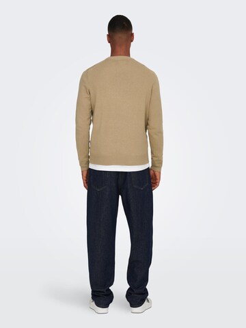 Pullover 'REX' di Only & Sons in marrone