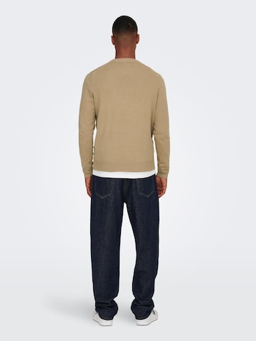 Only & Sons Pullover 'REX' in Braun