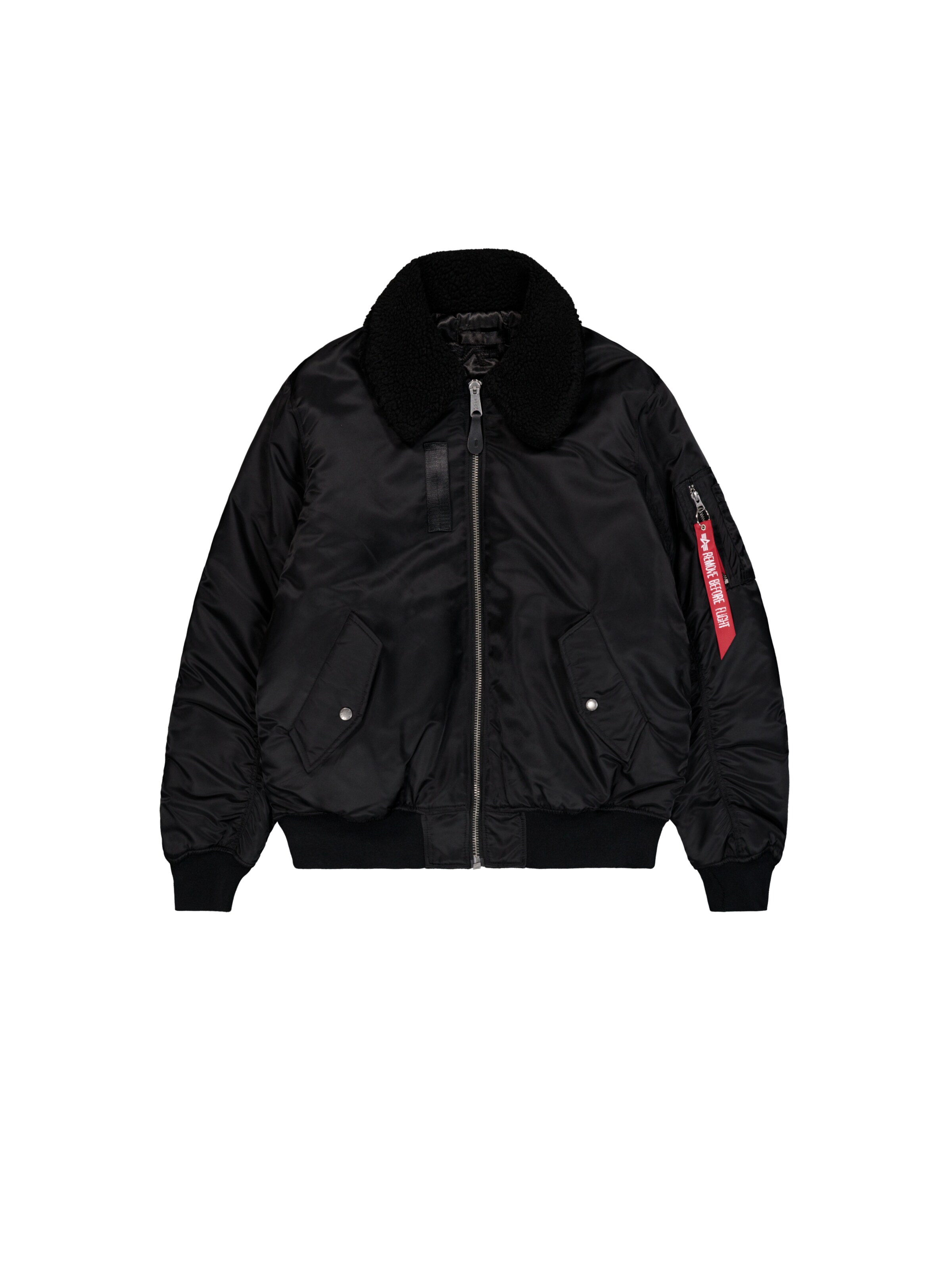 ALPHA INDUSTRIES Between-Season Jacket 'B-15' in Black: front