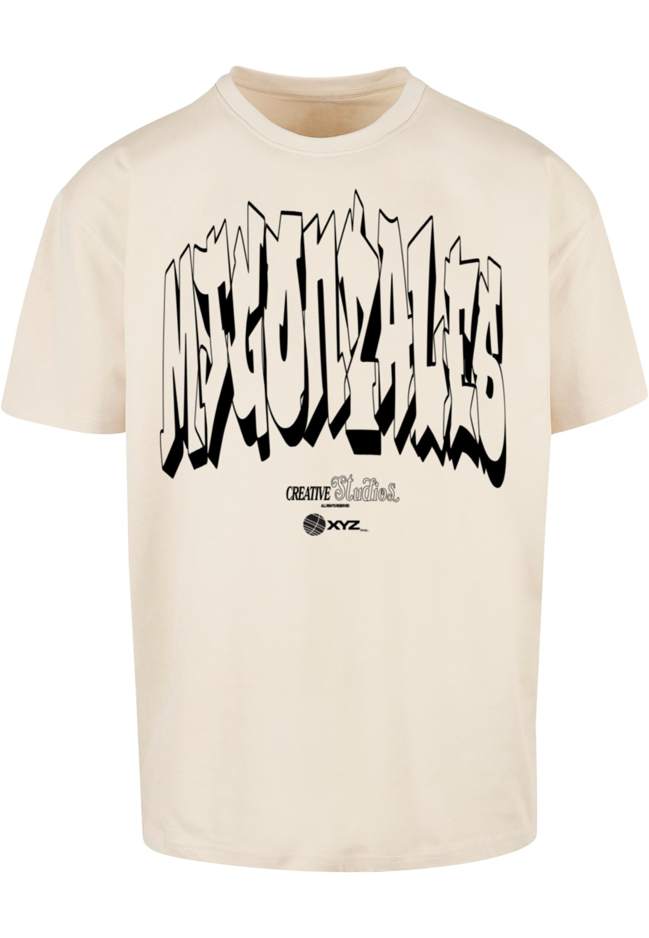 MJ Gonzales Shirt 'Graffiti x Heavy' in Beige: voorkant