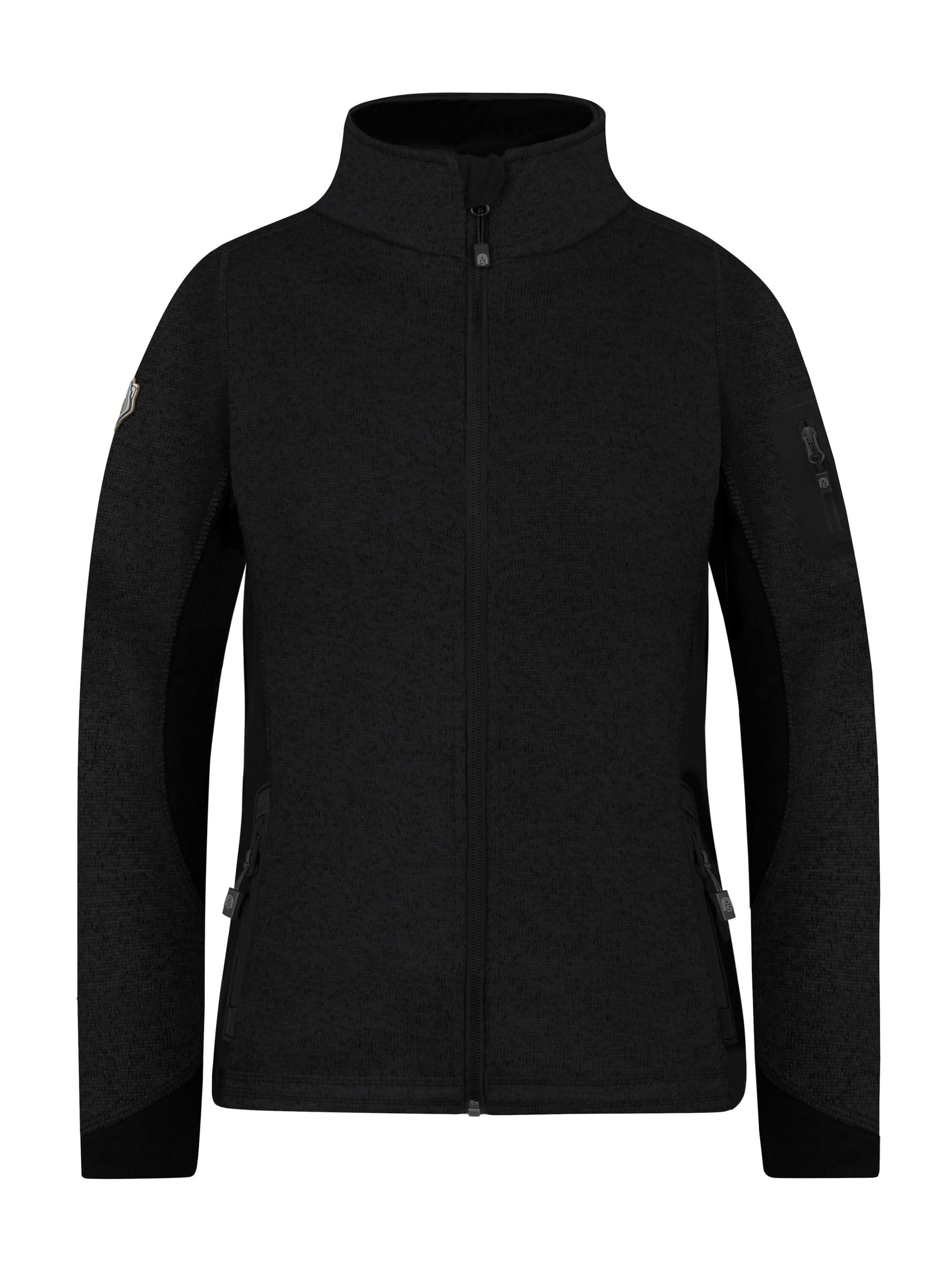 normani Athletic fleece jacket in Black: front