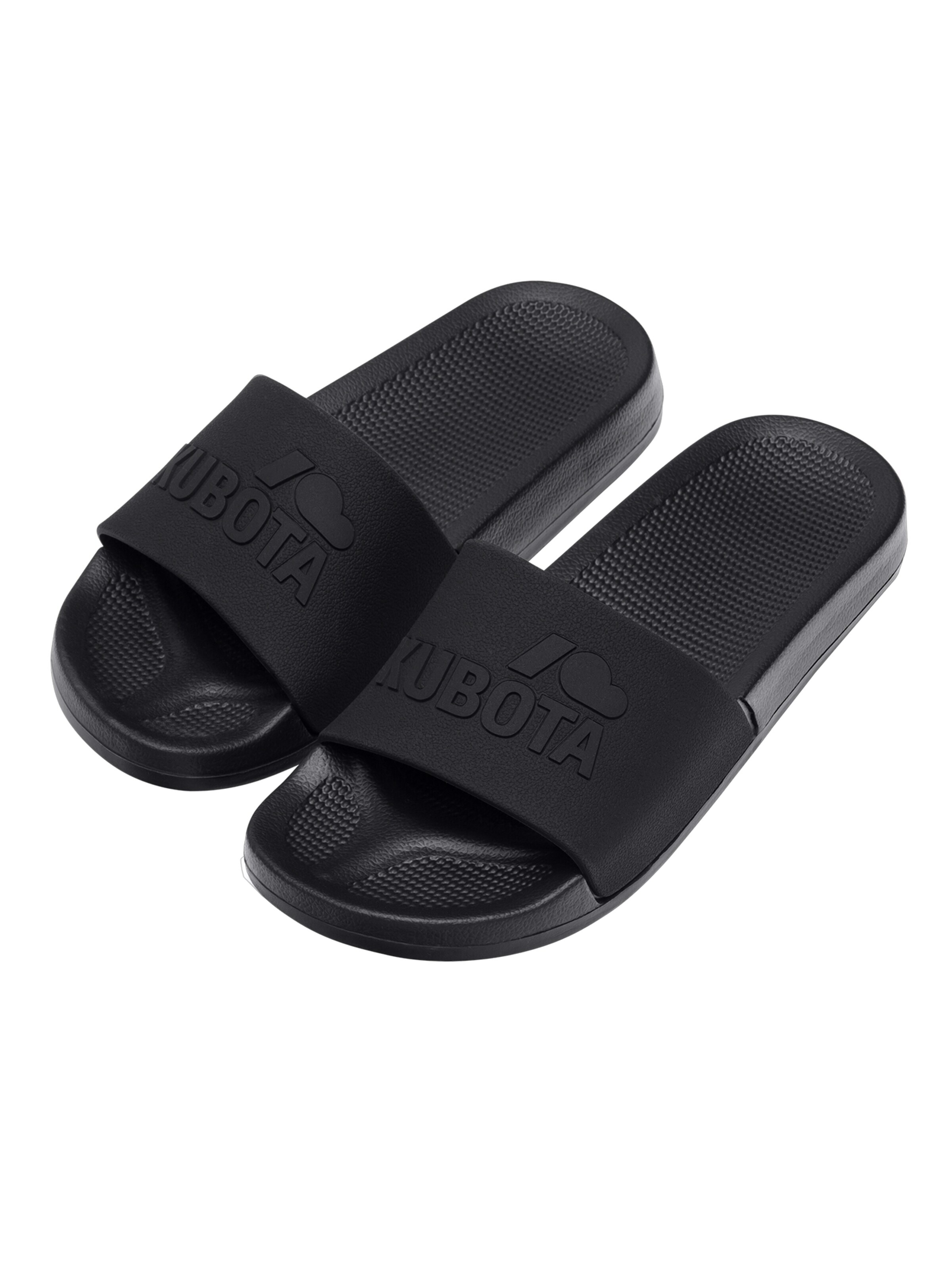 Claquettes / Tongs 'Kubota Women's Slip-On Light Green Basic Plain Pool Slides' Kubota en noir