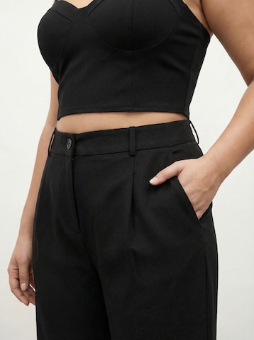 Wide Leg Pantalon à plis CITA MAASS en noir