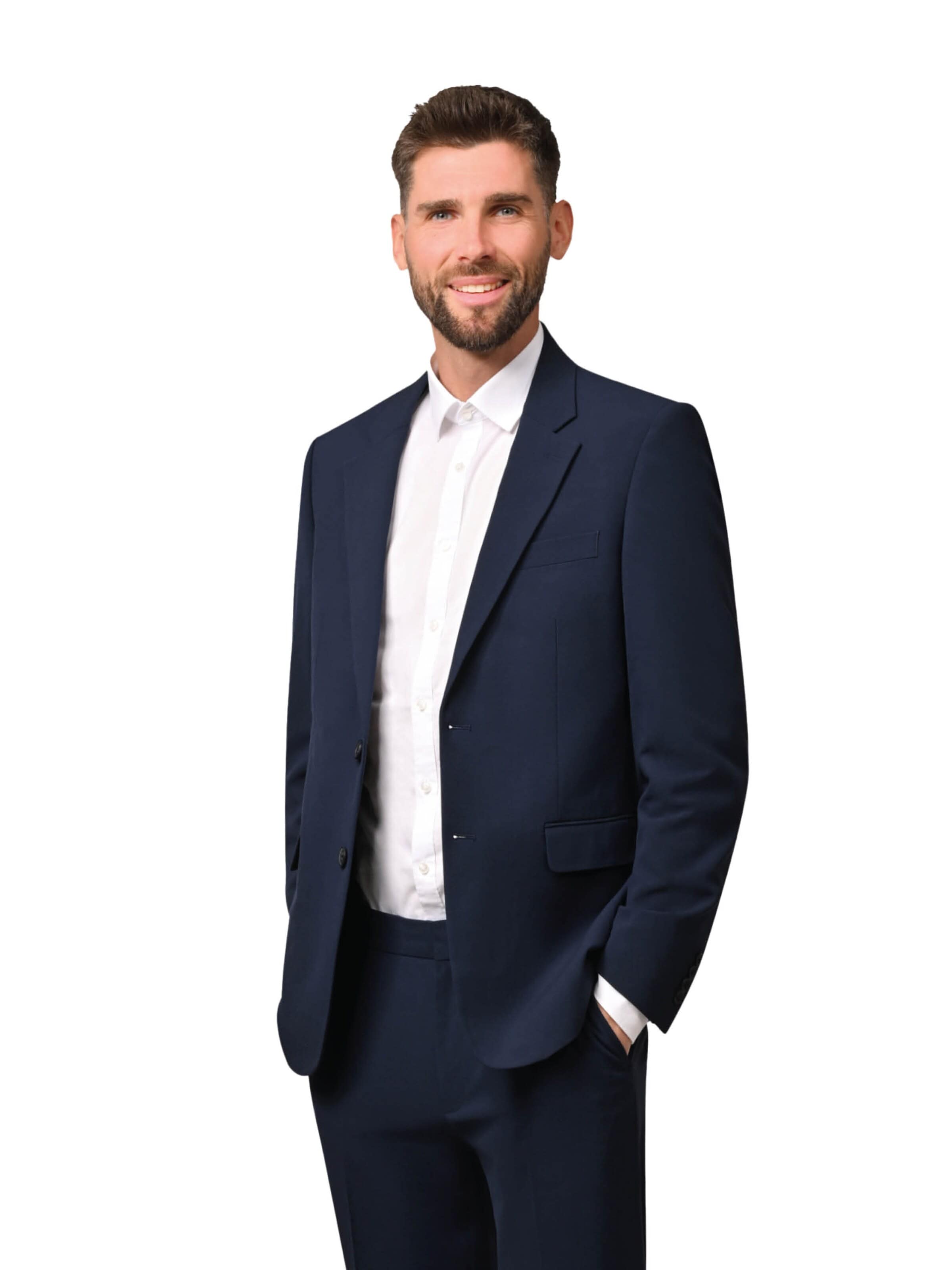 Hirschthal Suit Vest in Blue