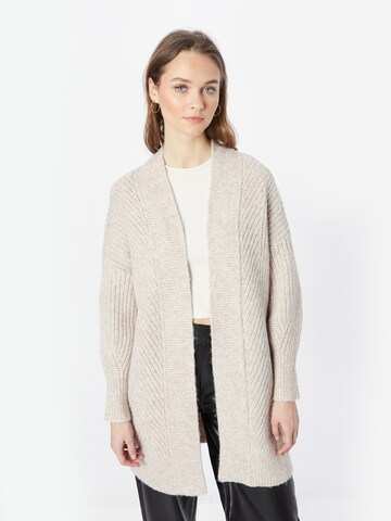 Wallis Gebreid vest in Beige: voorkant