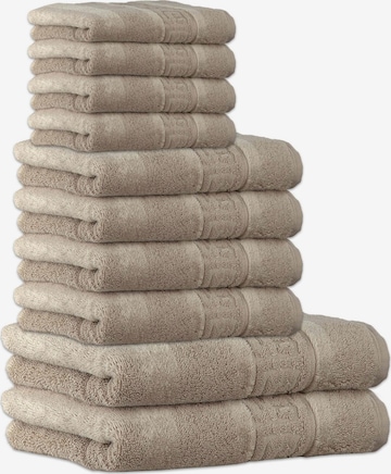 Serviette Cawö en beige : devant