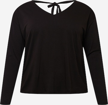 ABOUT YOU Curvy Shirt 'Piper' in Zwart: voorkant