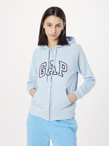 GAP - Sudadera con cremallera en azul: frente