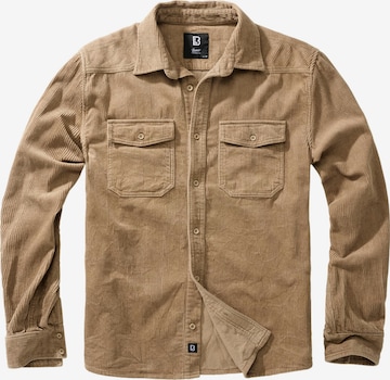 Brandit Regular fit Button Up Shirt in Beige: front