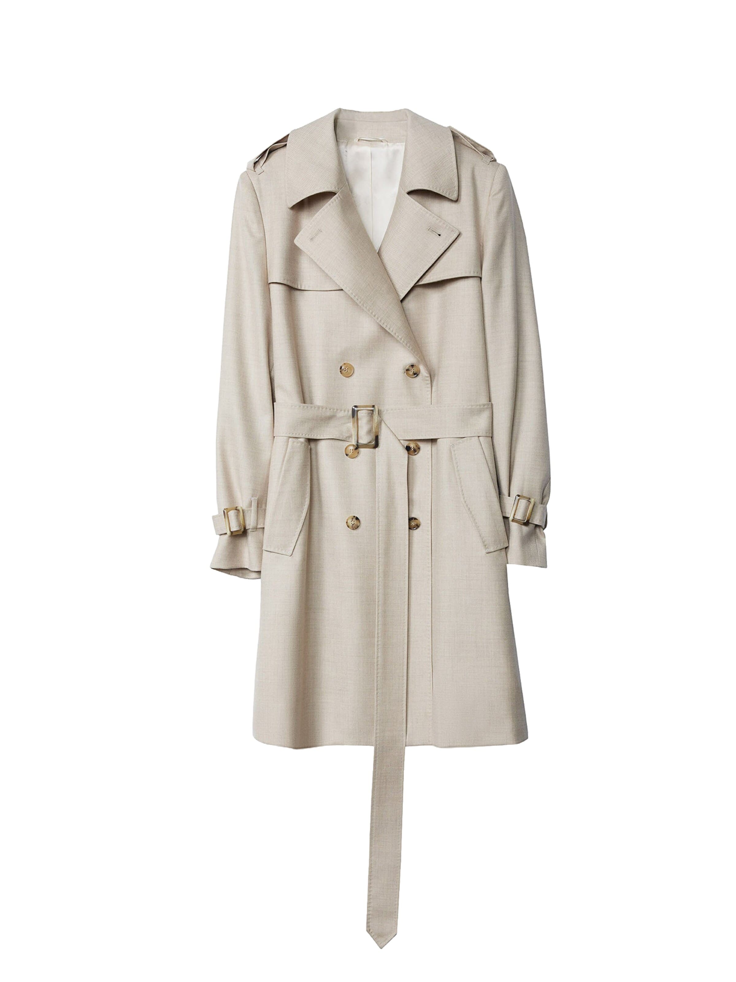 GOBI Cashmere Overgangsfrakke 'Women's Double Breasted Cashmere Trench Coat' i beige: forside