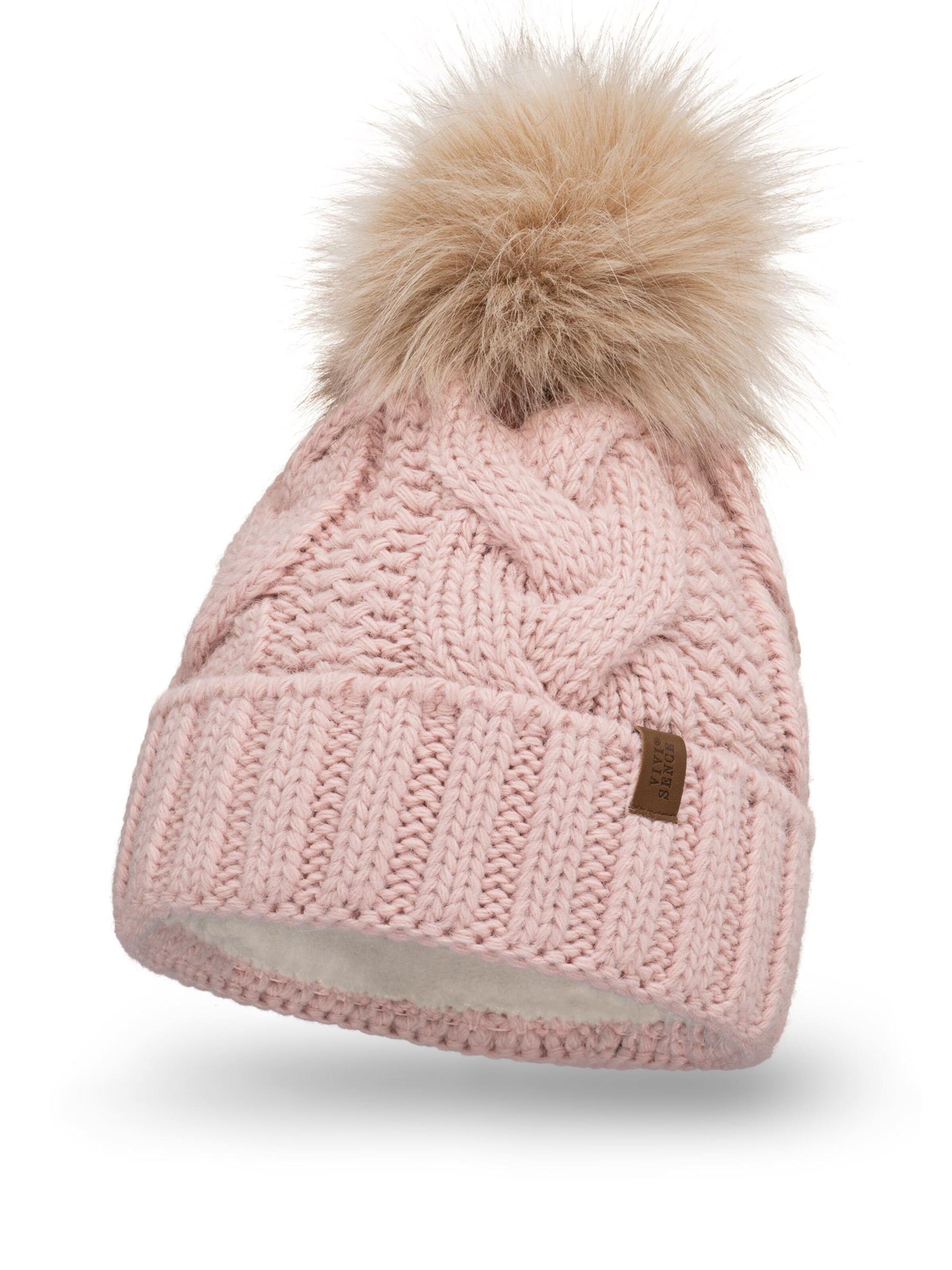 Vivisence Beanie '7014' in Pink: front