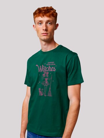 T-Shirt 'Halloween Witch support your local witches' F4NT4STIC en vert