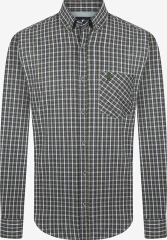 DENIM CULTURE Regular fit Button Up Shirt 'ZENO' in Green: front