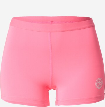 Skinny Pantalon de sport BIDI BADU en rose : devant