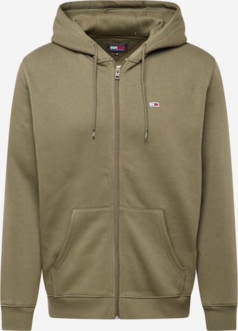 Giacca di felpa di Tommy Jeans in verde: frontale