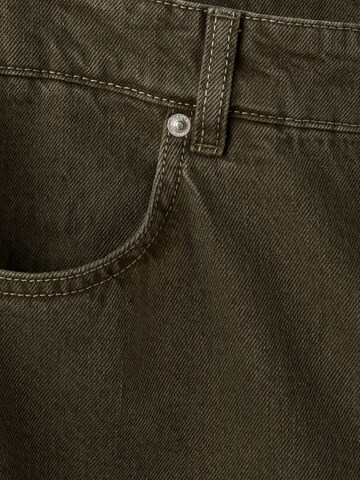 MANGO Wide leg Jeans 'VALENTIN' in Green