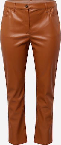 Persona by Marina Rinaldi Slimfit Broek 'RAFFA' in Bruin: voorkant