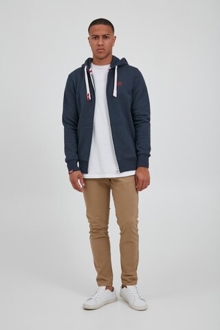 !Solid Zip-Up Hoodie 'BennZip' in Blue