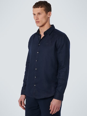 No Excess Regular fit Overhemd in Blauw
