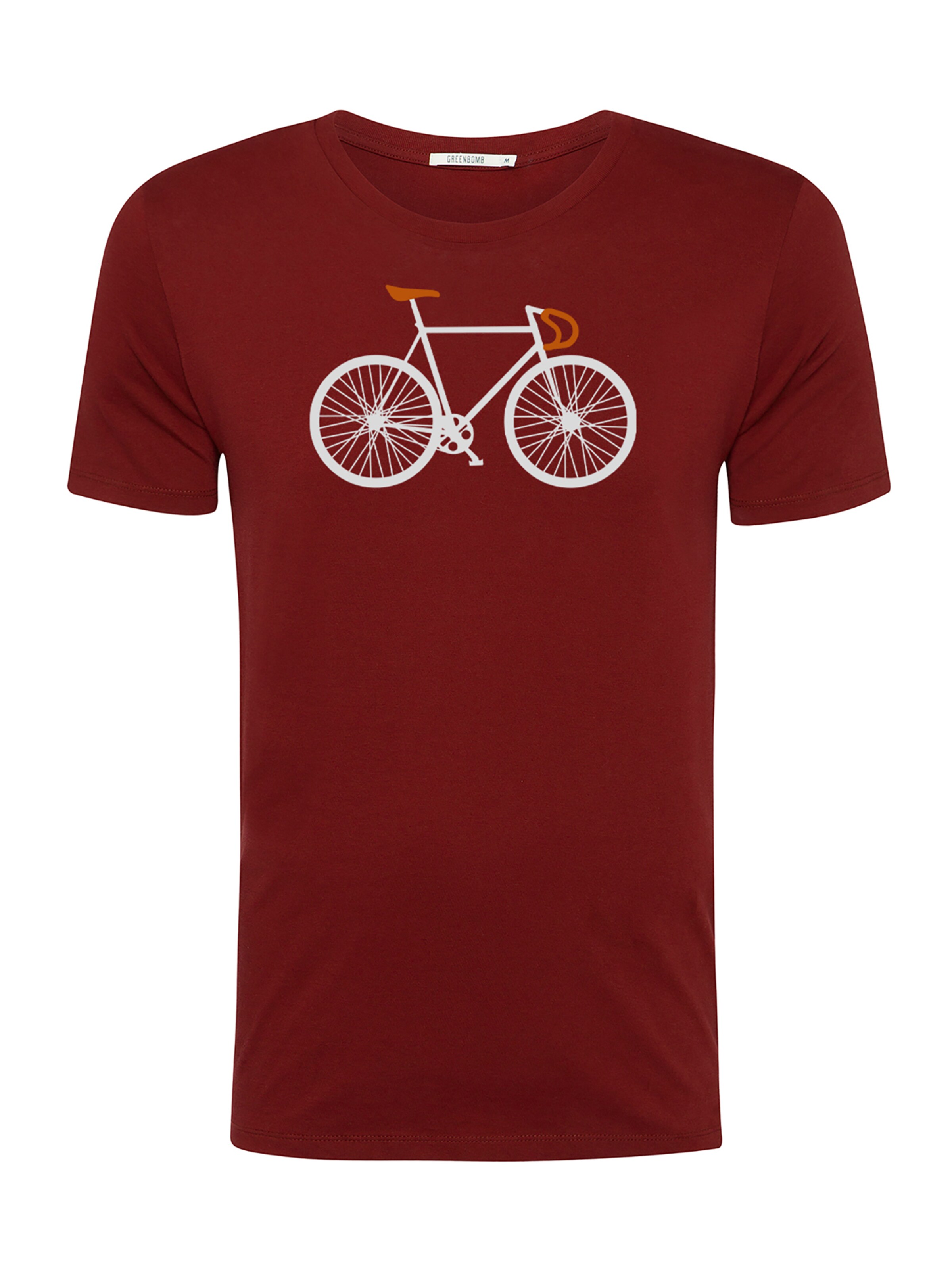 T-Shirt ' Bike Two Guide ' GREENBOMB en rouge : devant