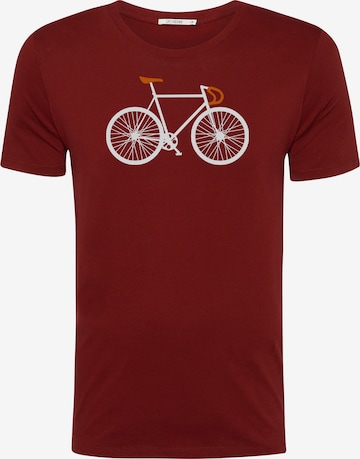 Maglietta ' Bike Two Guide ' di GREENBOMB in rosso: frontale