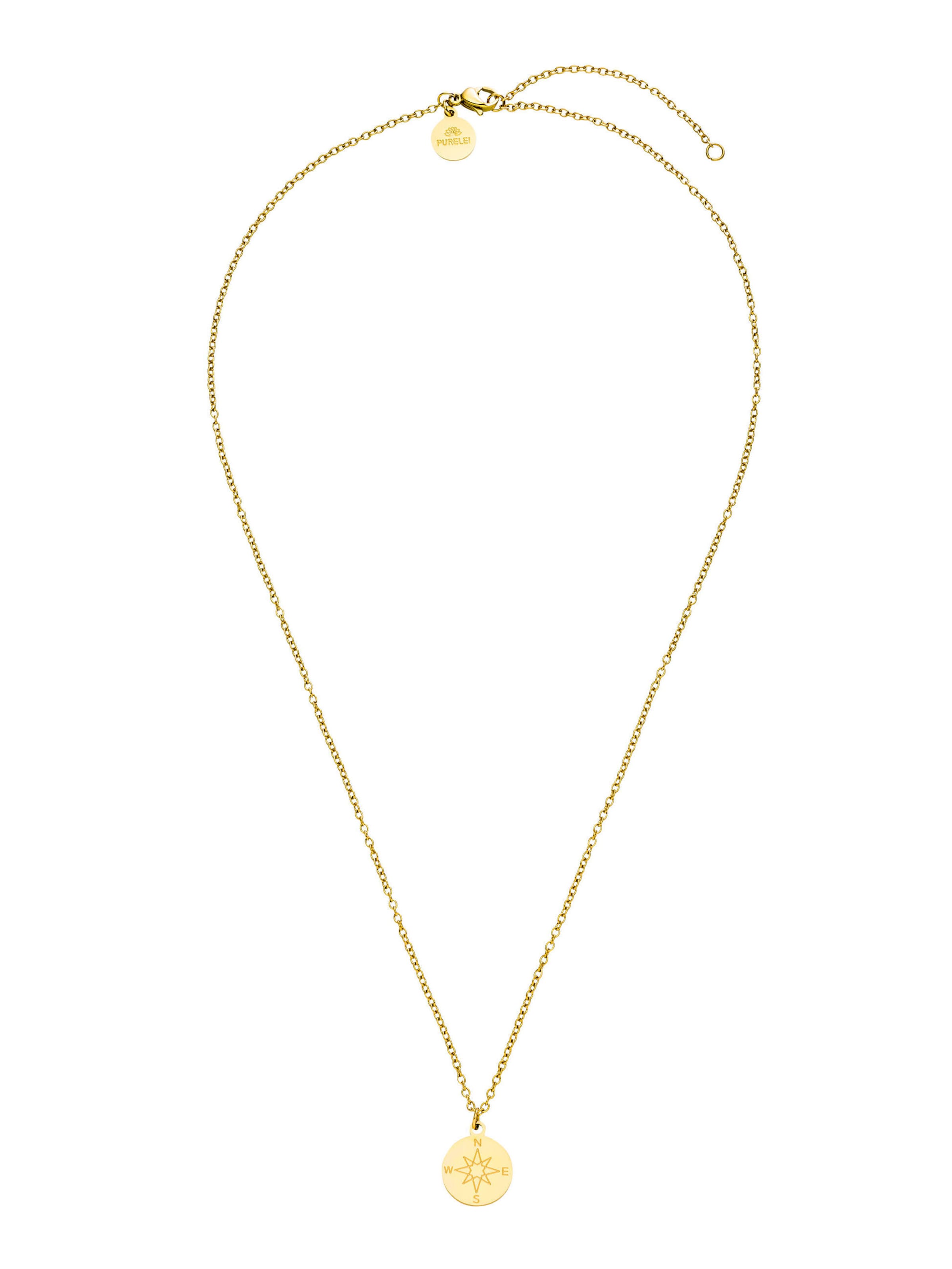 PURELEI Kette 'Compass' in Gold: Vorderseite