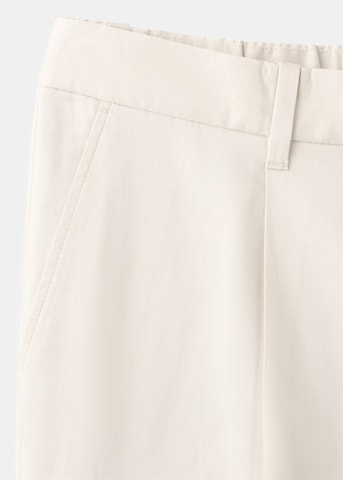 MANGO MAN Loose fit Pleated Pants 'Lighter' in Beige