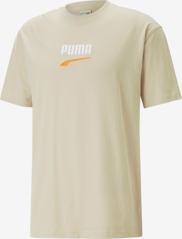 PUMA T-Shirt 'Downtown' in Beige: predná strana